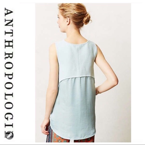 💕SALE💕 Anthropologie Deletta Mint Green Top - Picture 2 of 8